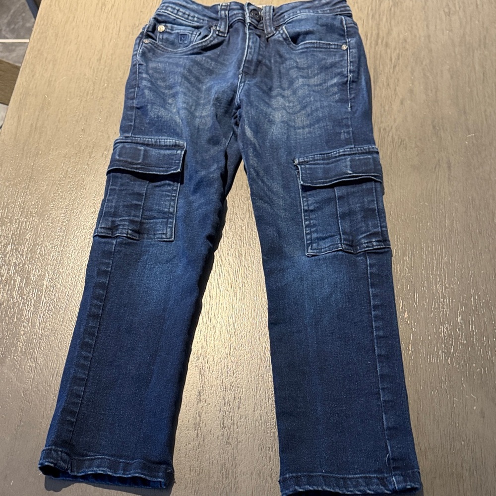 Dark Blue Cargo Jeans for kids